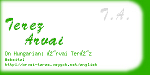 terez arvai business card